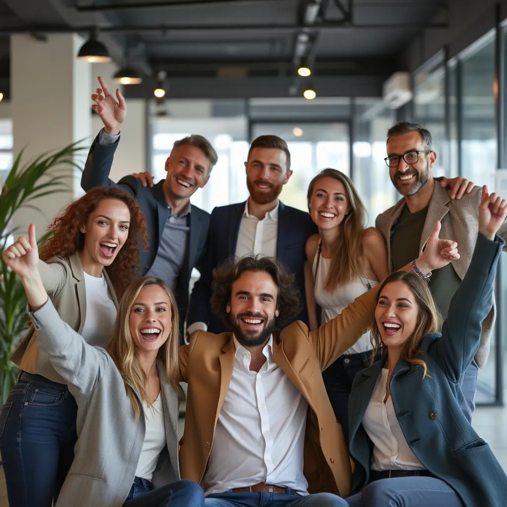 Equipo de FinanzasArg celebrando un logro