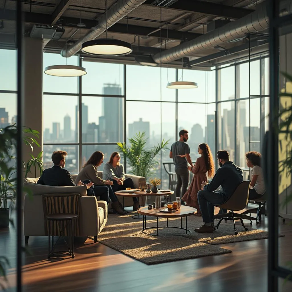 Equipo de FinanzasArg en una oficina moderna en Buenos Aires